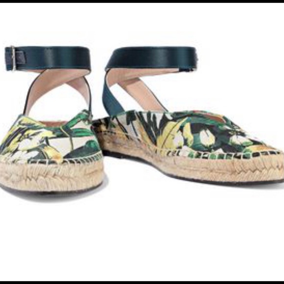 Stuart Weitzman floral print flat espadrilles - Picture 3 of 11